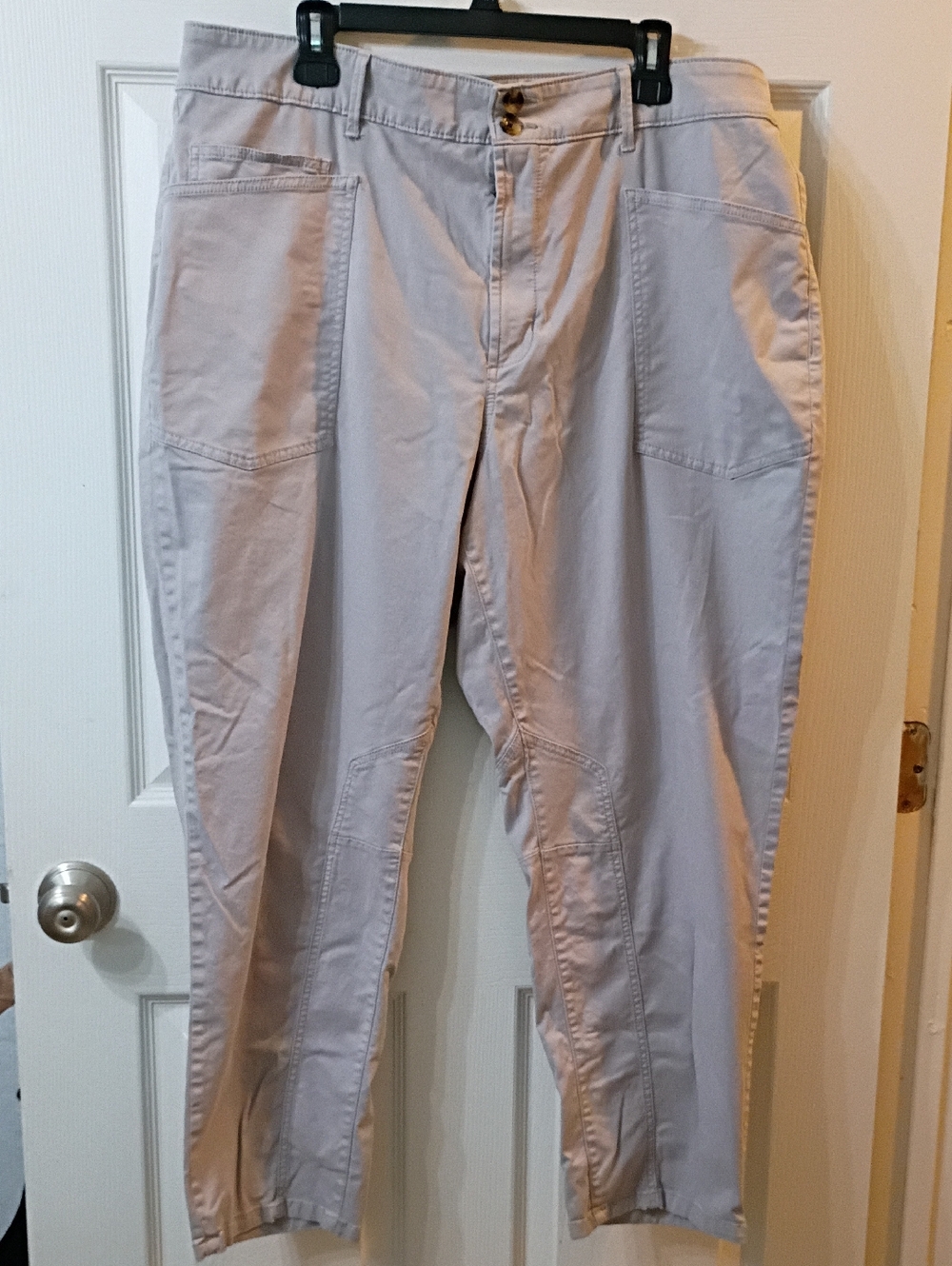 Sonoma Light Gray Women's Chino Utility Pants